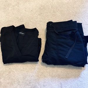 Black scrubs set